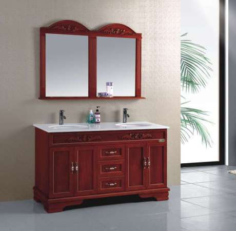 Wholesale Bathroom Furniture Solid Wood Classic Bathroom Vanity Cabinets With Mirror